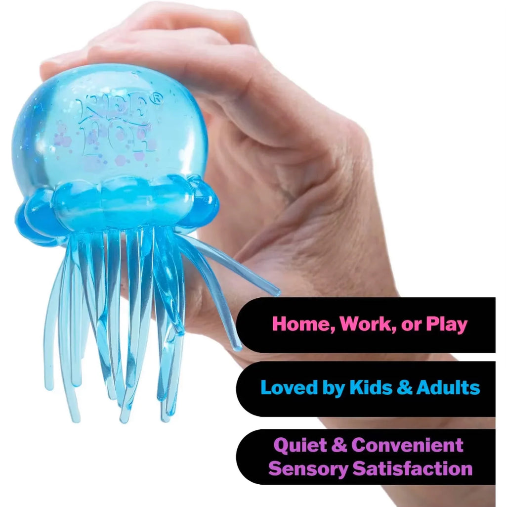 New Squishies Nee Doh Jellyfish Squish Toy Fidget Toy, Water Sensory Soft Jelly Squeeze Stress Relief Fidget Toy