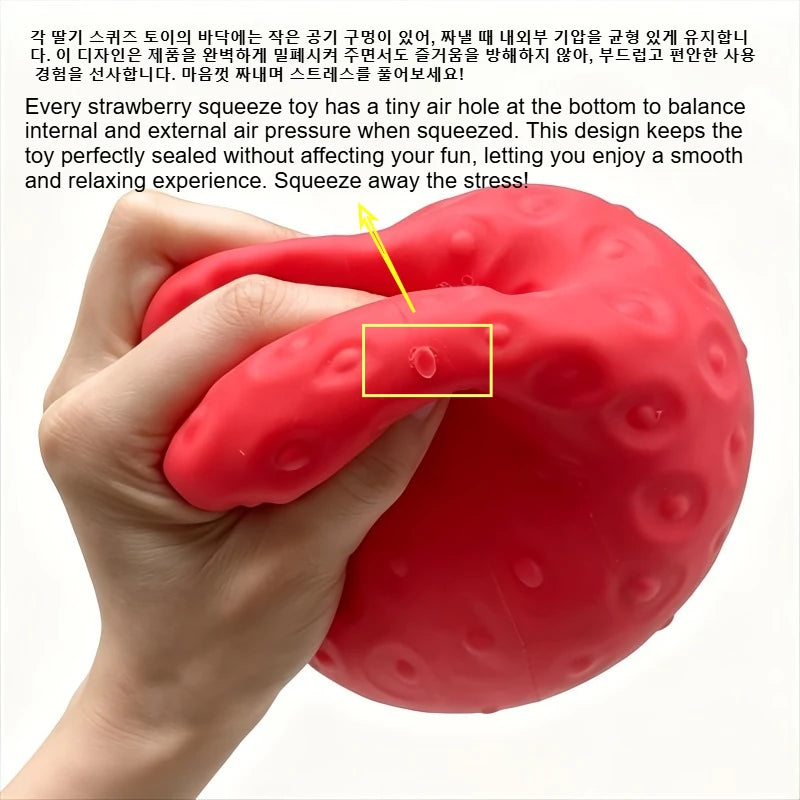 Super Jumbo Strawberry Squishy Toy Slow Rising Simulated Strawberry Antistress Anti-Anxiety Fidget Toy for Adults Friends Gifts