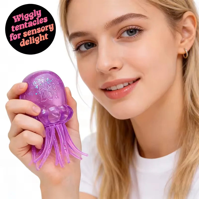 New Squishies Nee Doh Jellyfish Squish Toy Fidget Toy, Water Sensory Soft Jelly Squeeze Stress Relief Fidget Toy