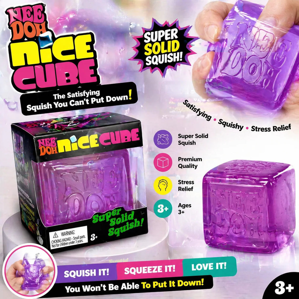 New Trending NeeDoh Jellyfish & Cube Squish Toy, Soft Jelly Squeeze Stress Relief Fidget Toy, Sensory NeeDoh for Kids & Adults