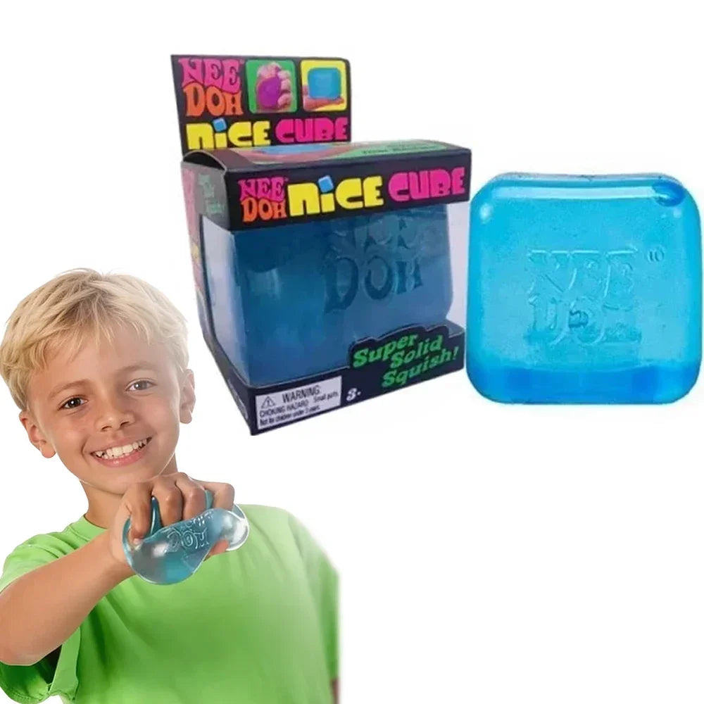 Schylling Needoh Nice Cube Textured Desk Sensory Cube Stress Relief Fidget Ball Fidget Toy for Anxiety Focus Adults Kids