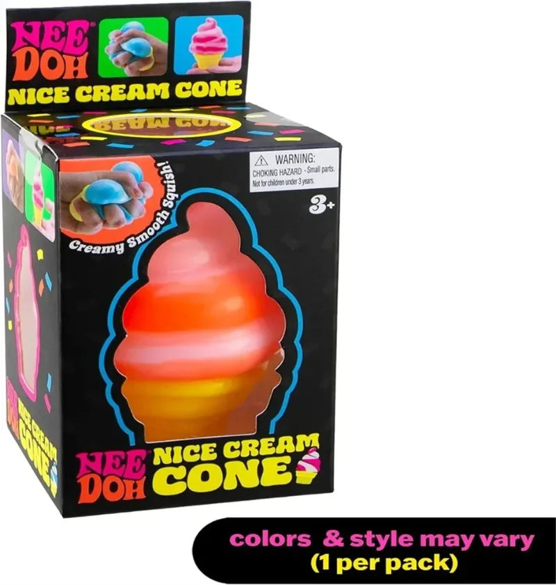 Schylling Nee Doh Ice Cream Sensory Fidget Toy Stress Relief Anxiety Focus for Adults and Kids
