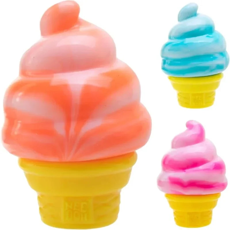 Schylling Nee Doh Ice Cream Sensory Fidget Toy Stress Relief Anxiety Focus for Adults and Kids